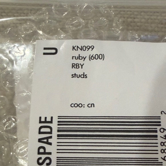 kate spade Ruby/Gold High Shine Studs/NWT - Picture 10 of 10